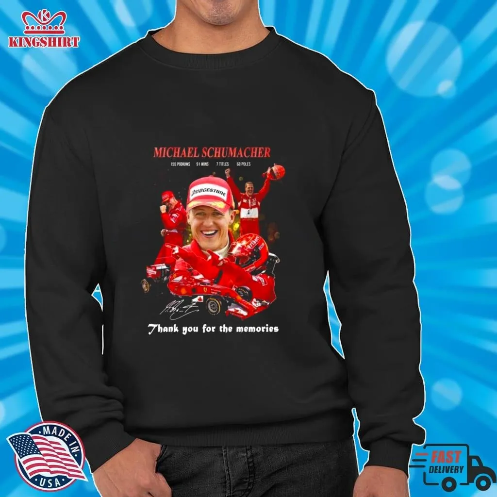 Michael Schumacher Thank You For The Memories Signature 2023 Shirt Unisex Tshirt Trending