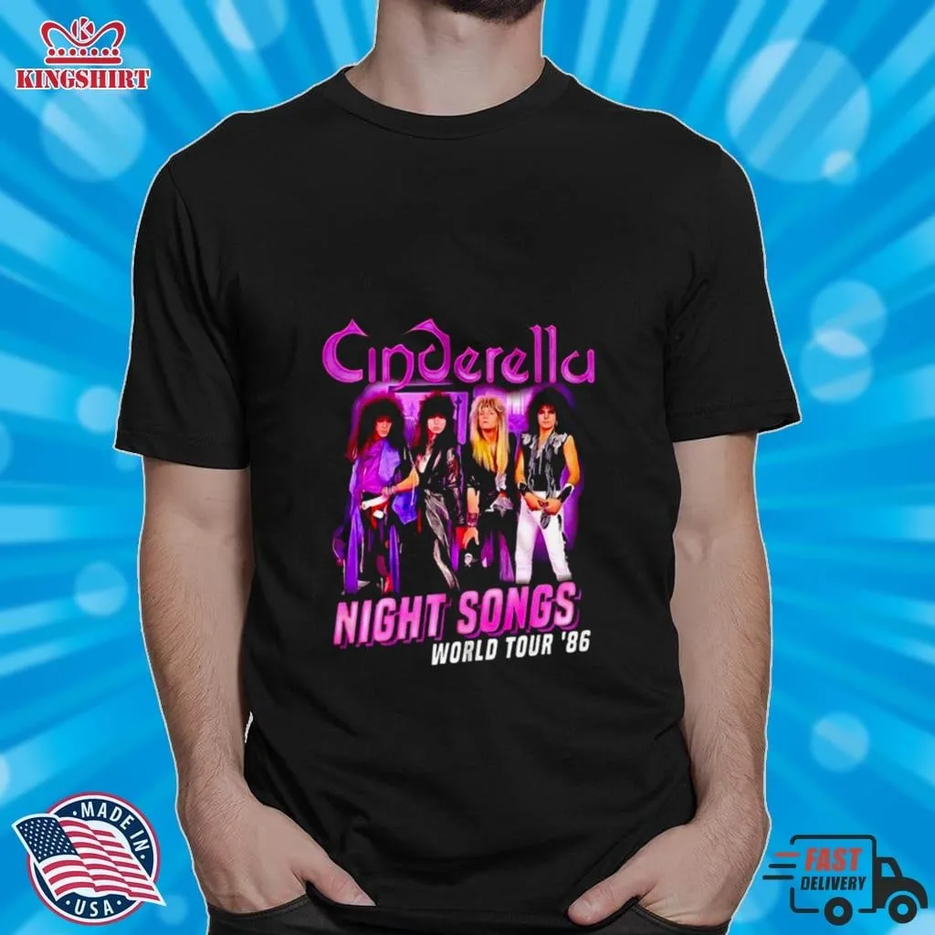 Night Songs World Tour Cinderella Shirt Size up S to 4XL Dad