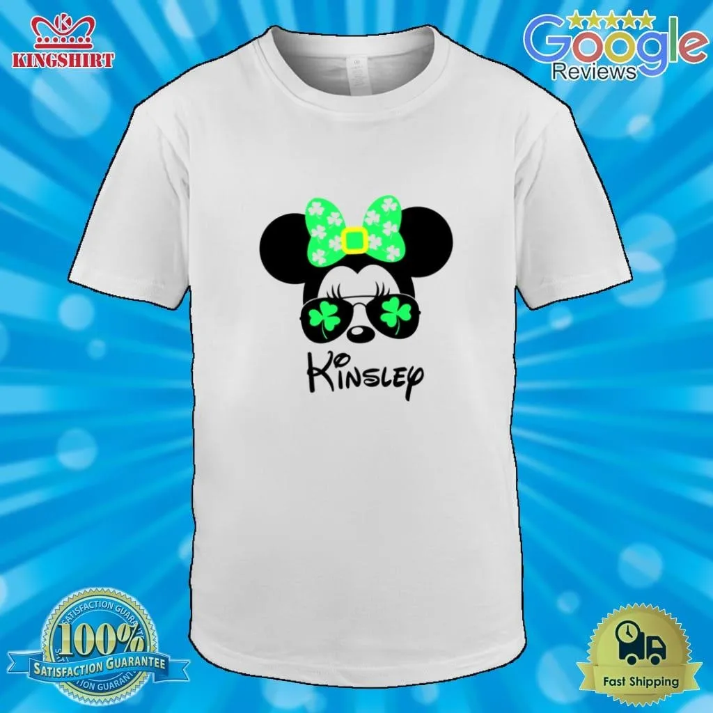 Personalized Mickey Minnie Shamrock Disney Sunglasses St Patricks Day Shirts Size up S to 4XL Disney Mom Shirt,St Patrick's Day