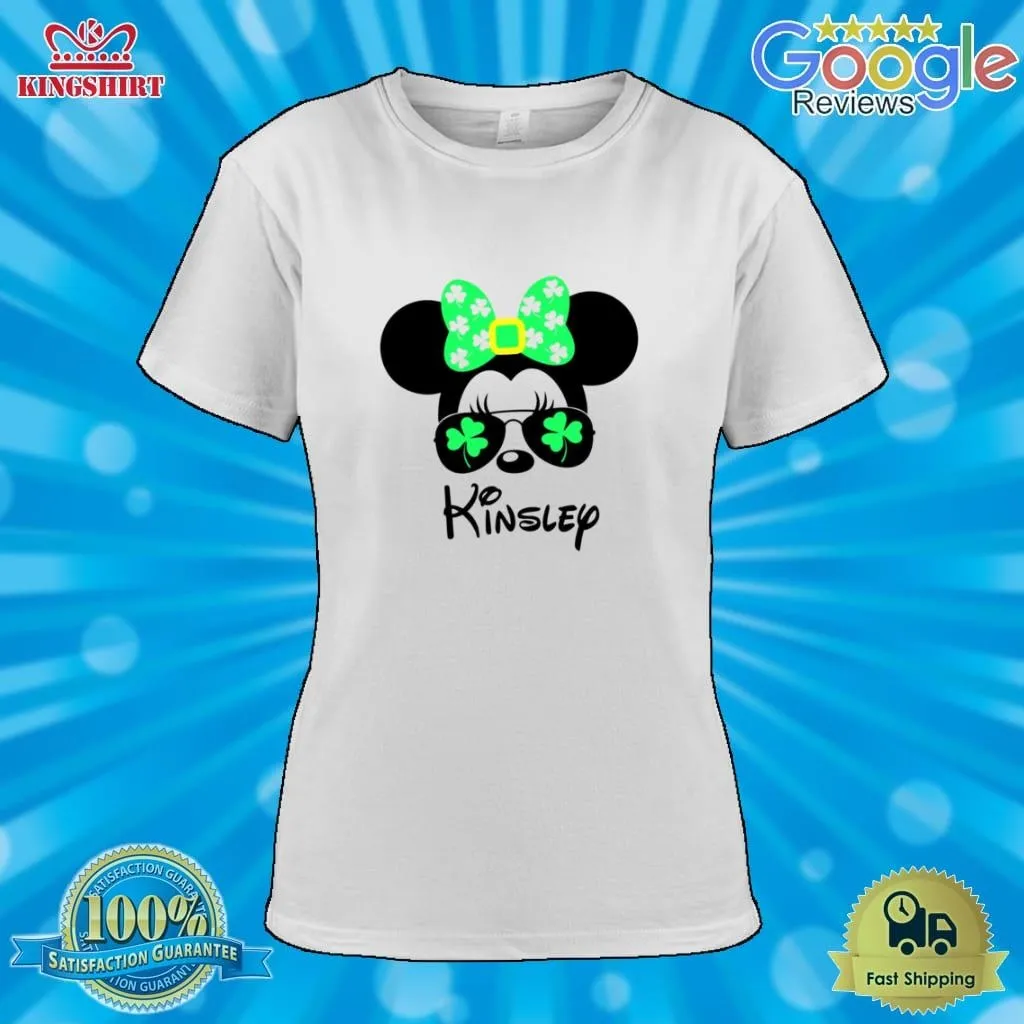 Personalized Mickey Minnie Shamrock Disney Sunglasses St Patricks Day Shirts Size up S to 4XL Disney Mom Shirt,St Patrick's Day