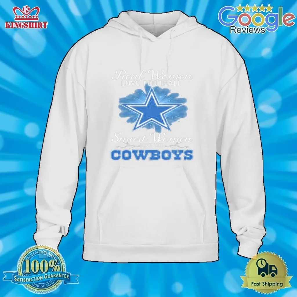 Real Women Love Football Smart Women Love The Dallas Cowboy 2023 Logo Shirt Plus Size