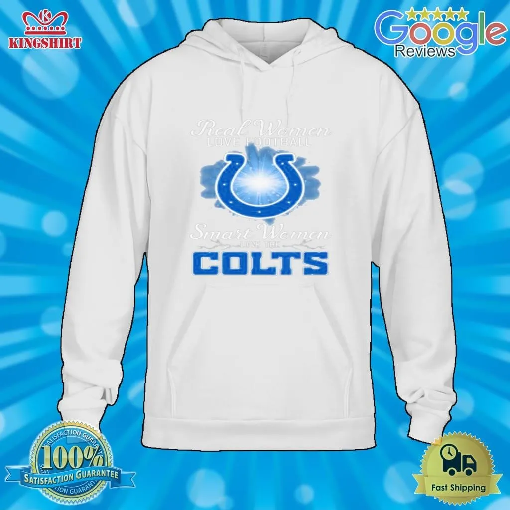 Real Women Love Football Smart Women Love The Indianapolis Colts 2023 Logo Shirt Size up S to 4XL Football,Dad