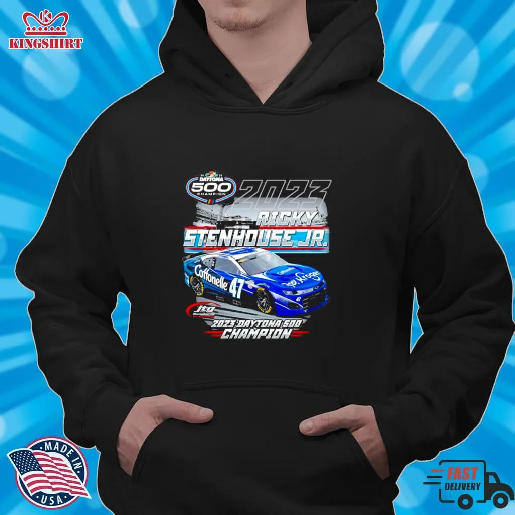 Ricky Stenhouse Jr Checkered Flag 2023 Daytona 500 Past Champion T Shirt Plus Size Trending