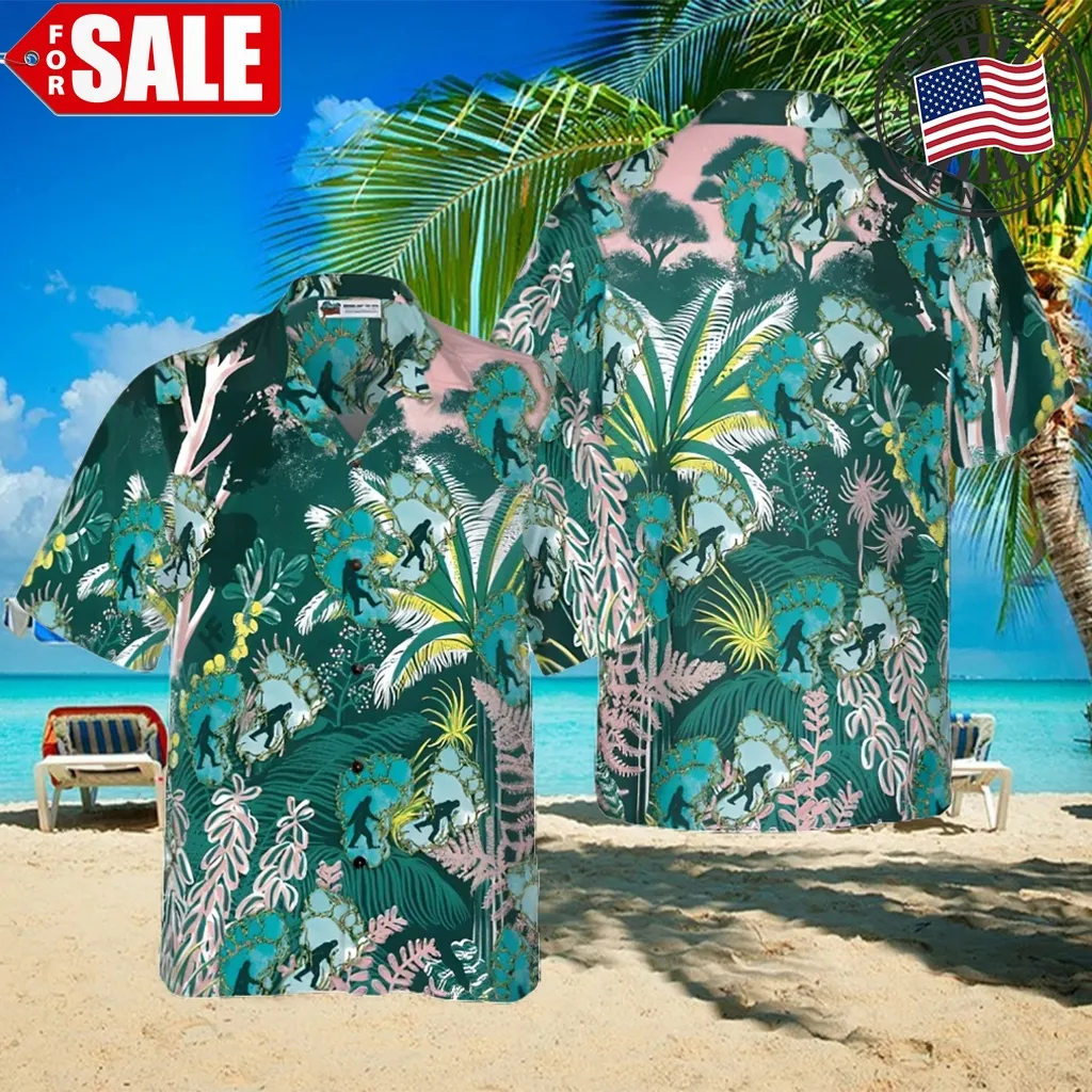 Tropical Forest Bigfoot Hawaiian Shirt