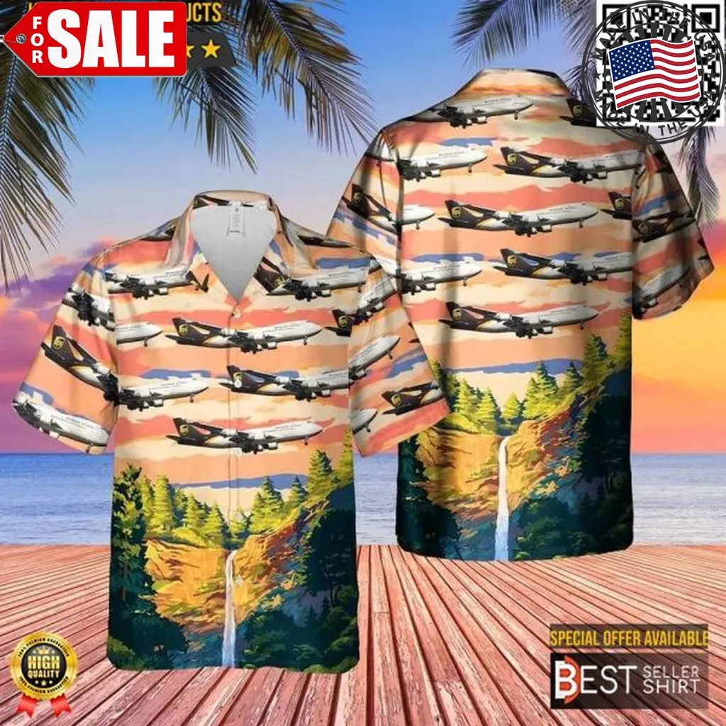 United Parcel Services Boeing 747 Aircraft Hawaiian Shirt