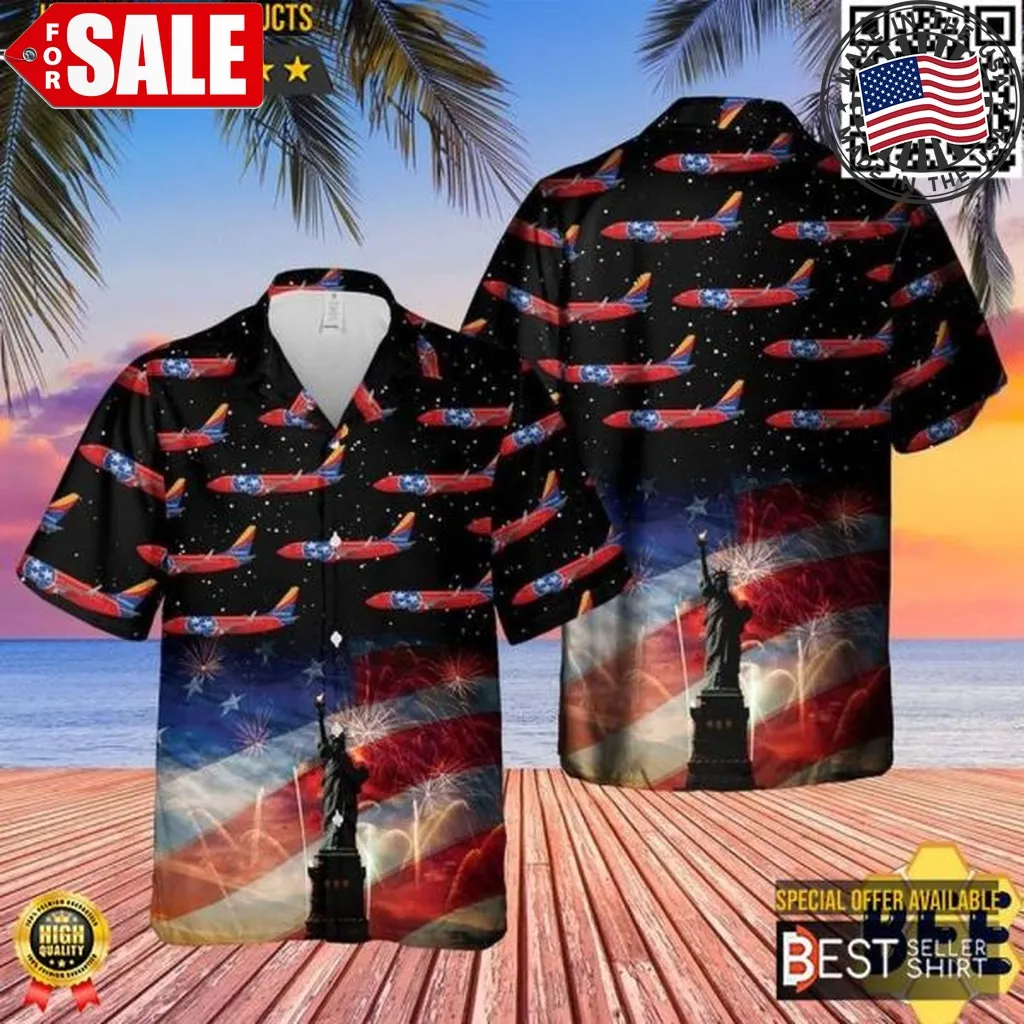 Us Airlines 3 Tennessee Boeing 7377H4 4Th Of July Trending Aircraft Hawaiian Shirt