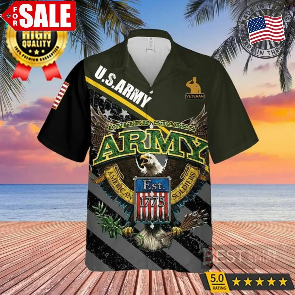 Us Army Bald Eagle American Soldier Hawaiian Shirt Veteran Gifts Military Retirement Gifts