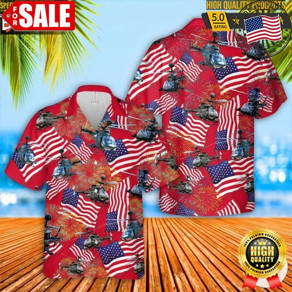 Us Army Bell Oh 58 Kiowa 4Th Of July Gifts Hawaiian Shirt Set Shorts Veteran Gifts