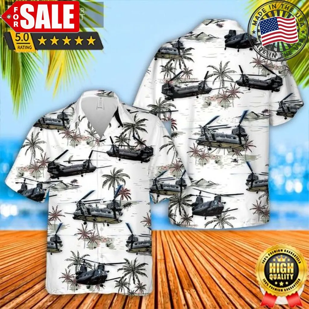 Us Army Boeing Mh 47G Chinook Hawaiian Shirt Veteran Gifts Military Retirement Gifts
