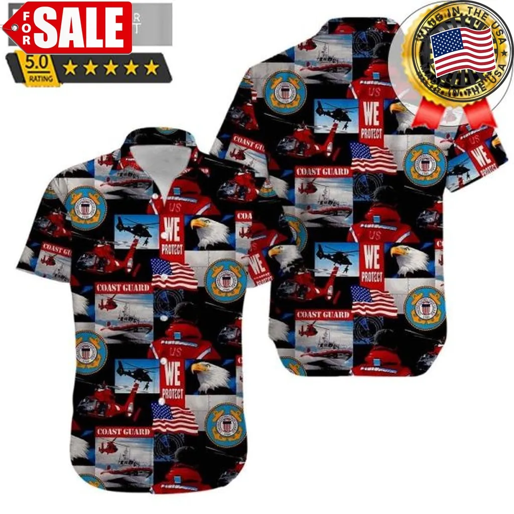 Us Army Military Us Coast Guard American Flag Hawaiian Shirt Veteran Gifts 4Th July Gifts