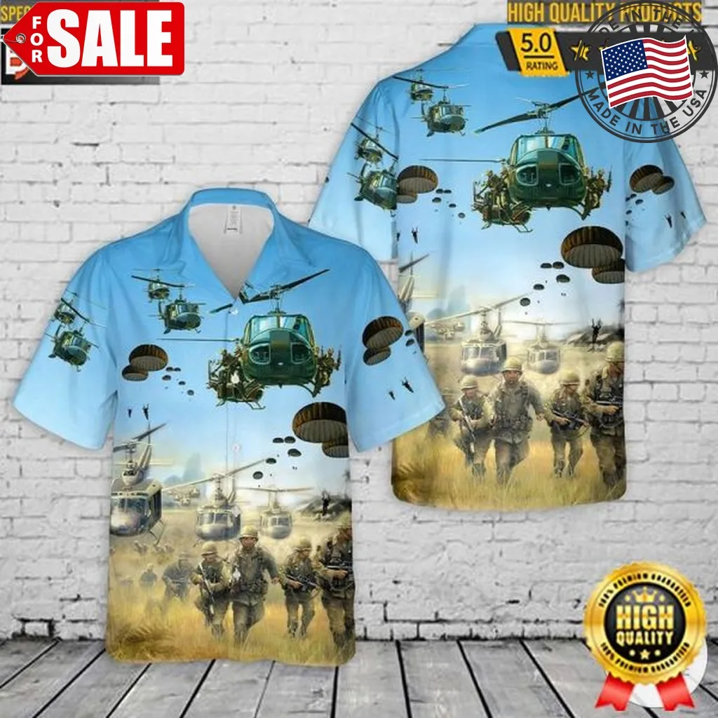 Us Army Parachute Hawaiian Shirt Set Shorts Veteran Gifts Military Retirement Gifts