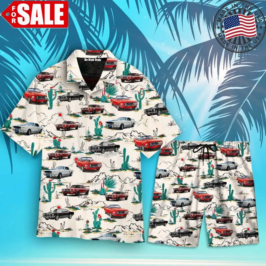 Vintage Car Hawaiian Shirt And Short
