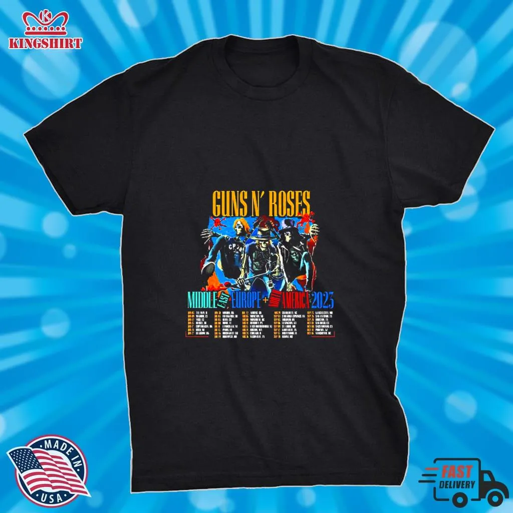 Gun N Roses Middle East Europe North America 2023 Shirt Unisex Tshirt