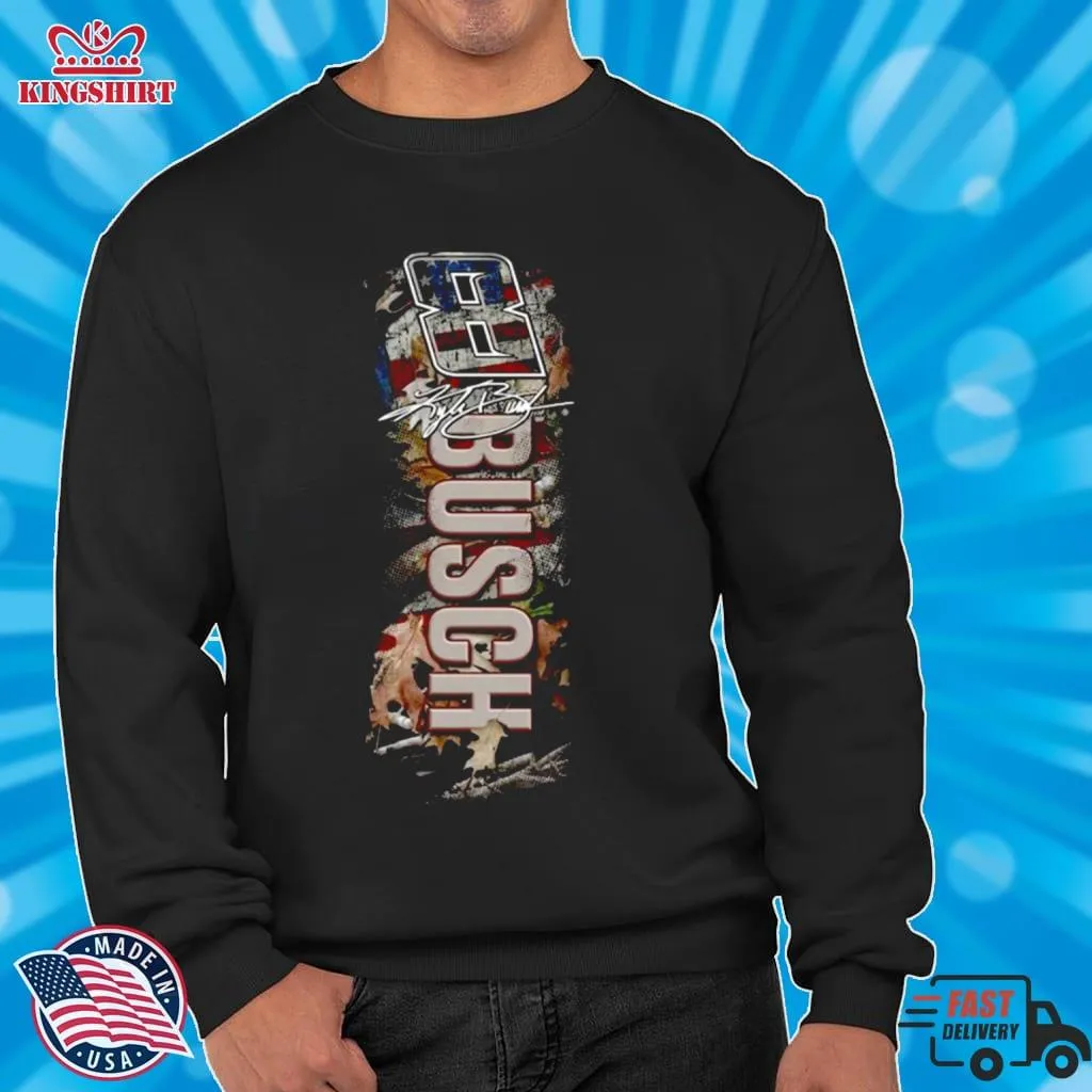Kyle Busch Richard Childress Racing Team Collection Camo Patriotic T Shirt