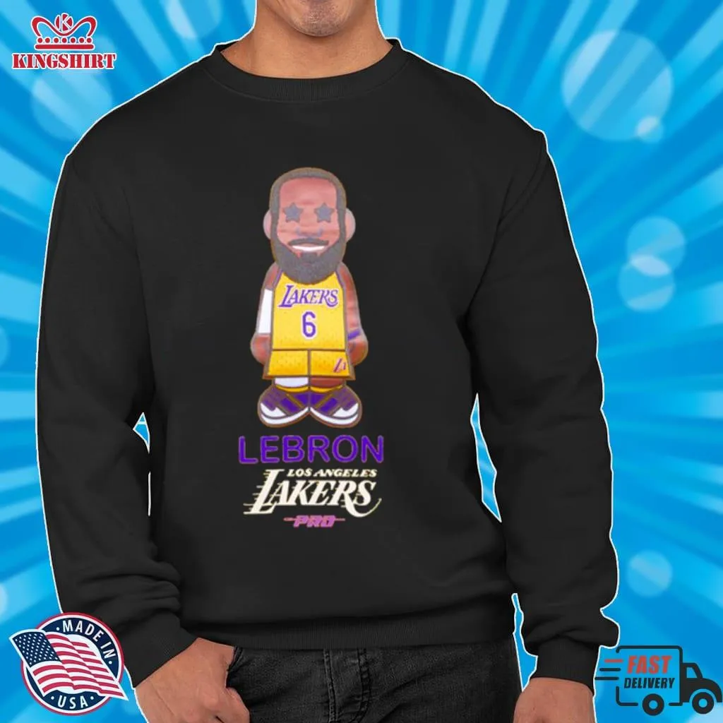 Lebron James Los Angeles Lakers Gold 6 Caricature Shirt