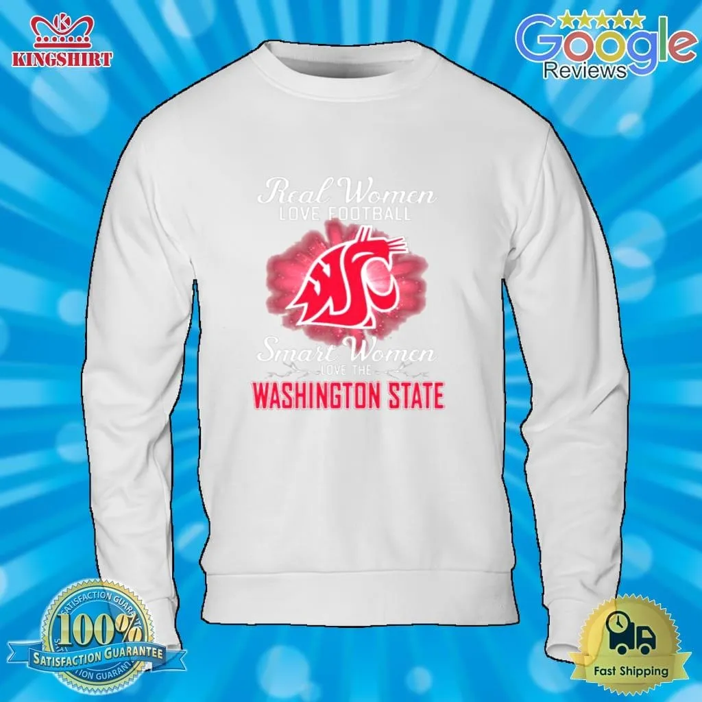Real Women Love Football Smart Women Love The Washington State Cougars 2023 Logo Shirt Unisex Tshirt