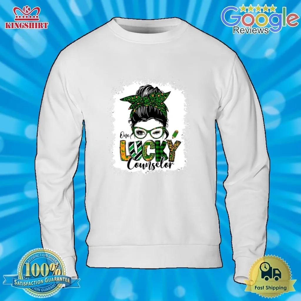 One Lucky Counselor Cute Shirt Plus Size Cute Mom Shirts