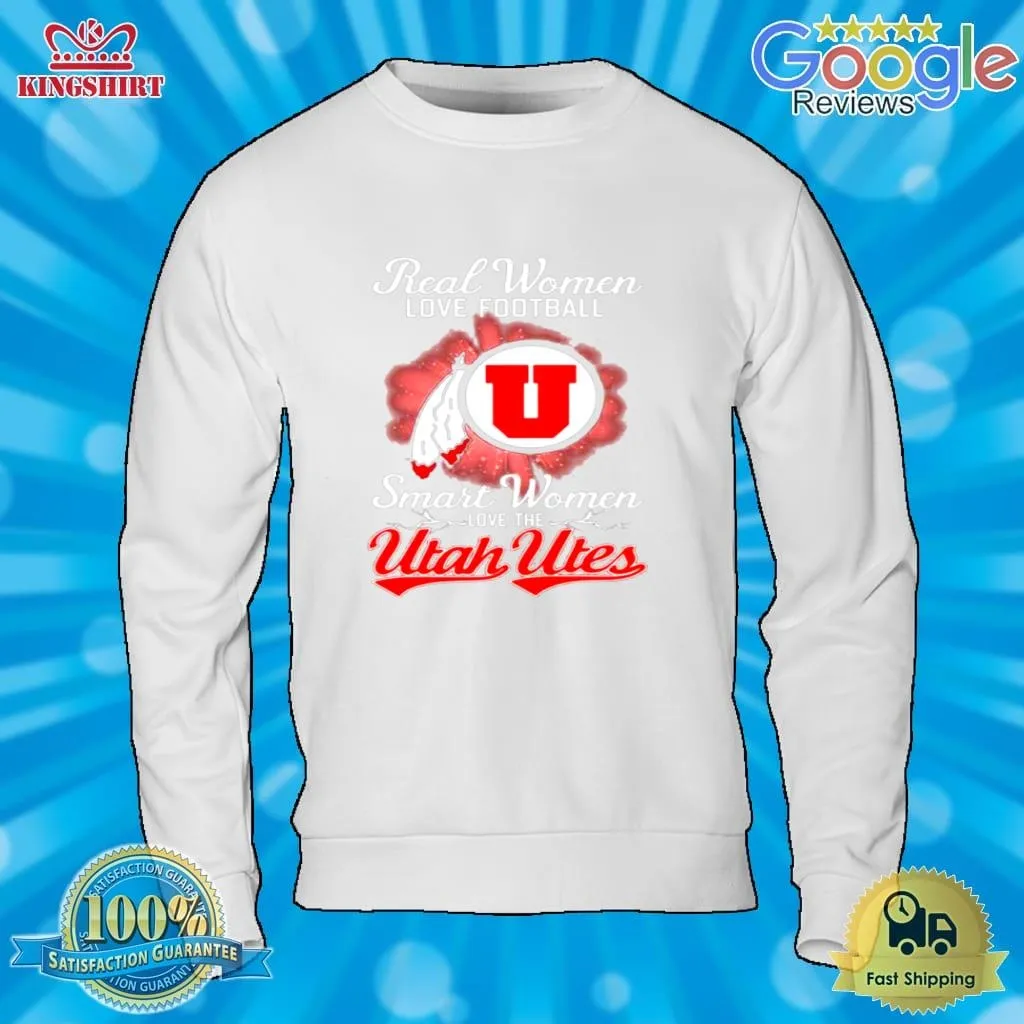 Real Women Love Football Smart Women Love The Utah Utes 2023 Logo Shirt Plus Size