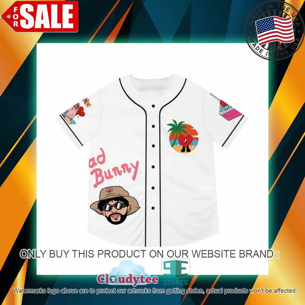 All Over Printed LA Bad Bunny 22 Jersey Baseball All Star Size S-5XL