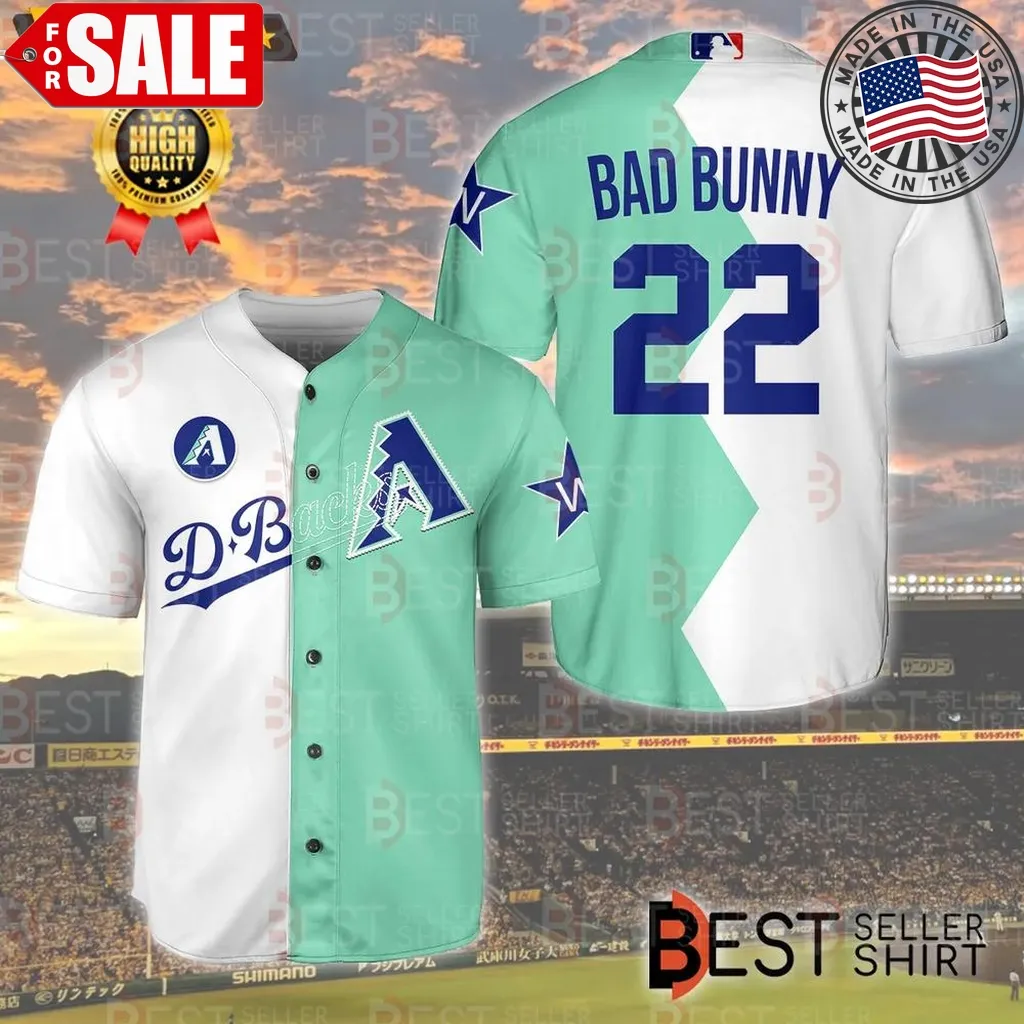Bad Bunny Arizona Diamondbacks Mlb Baseball Uniform Baseball