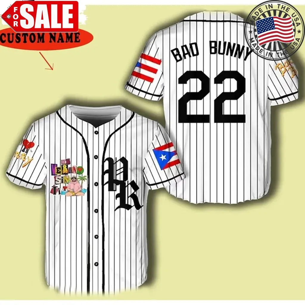 Bad Bunny Baseball Jersey Un Verano Sin Ti Graphic Cute Unisex Gifts Plus Size Trending
