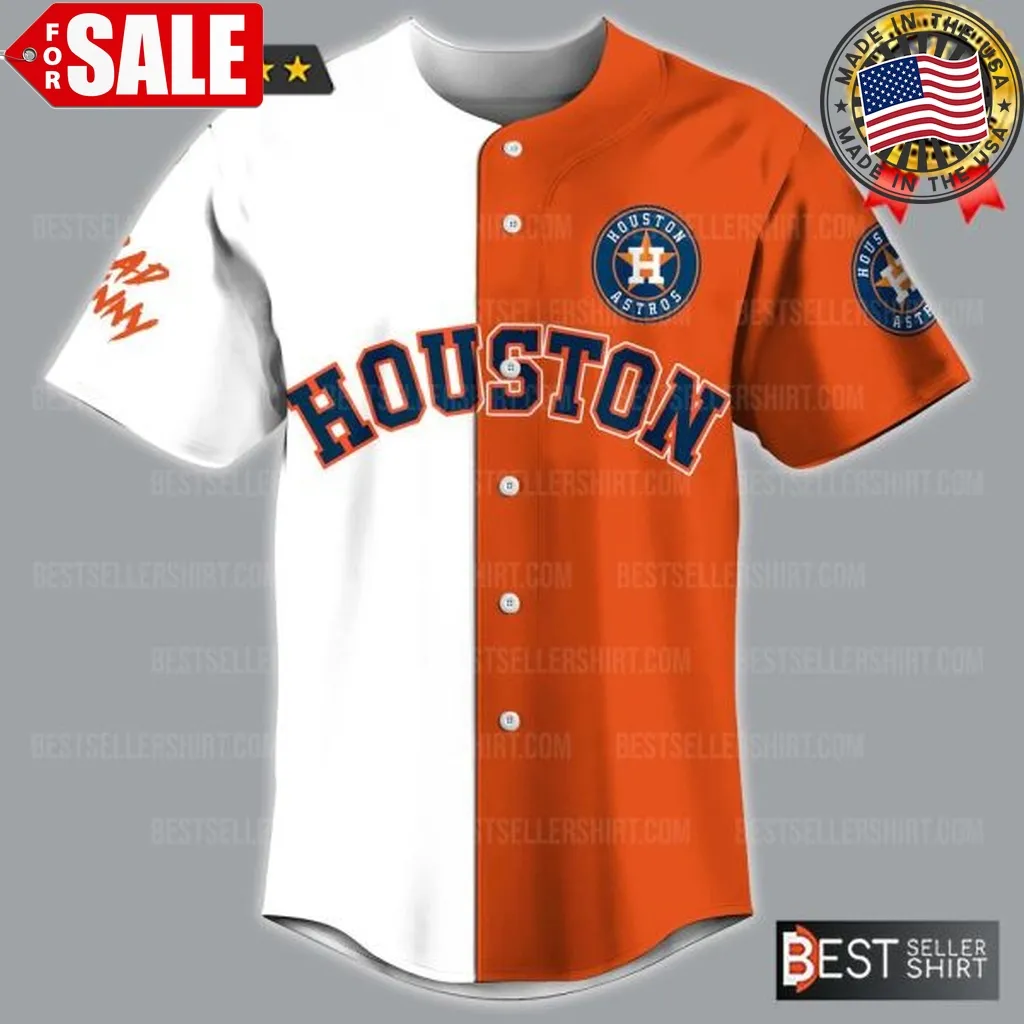 Bad Bunny Houston Shirt Baseball Jersey Tee Size up S to 4XL Dad