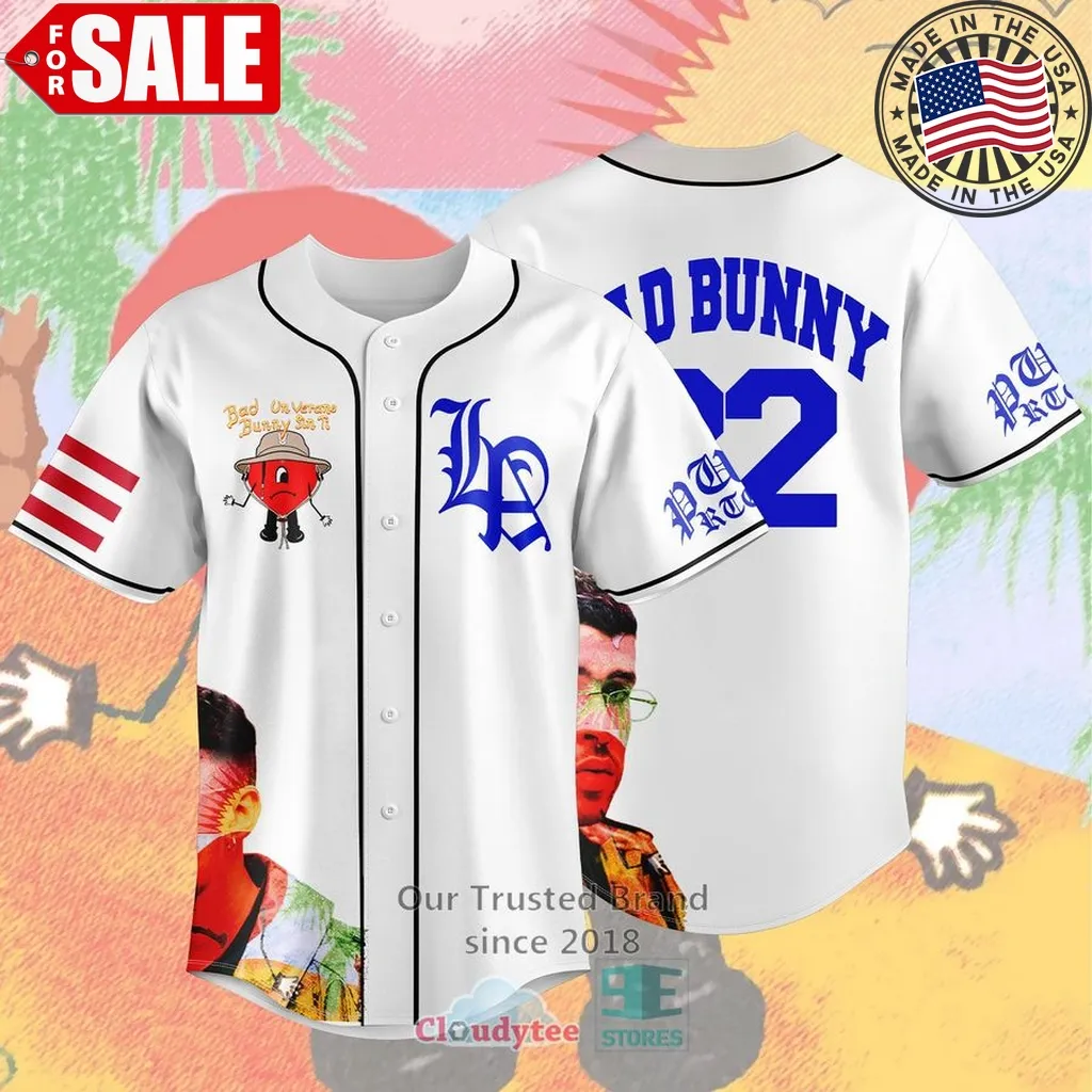 Bad Bunny Custom Baseball Jersey, Customized Bad Bunny Jersey - T