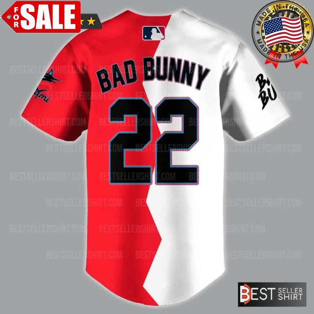 Bad Bunny Miami Shirt Baseball Jersey Tee Unisex Trending