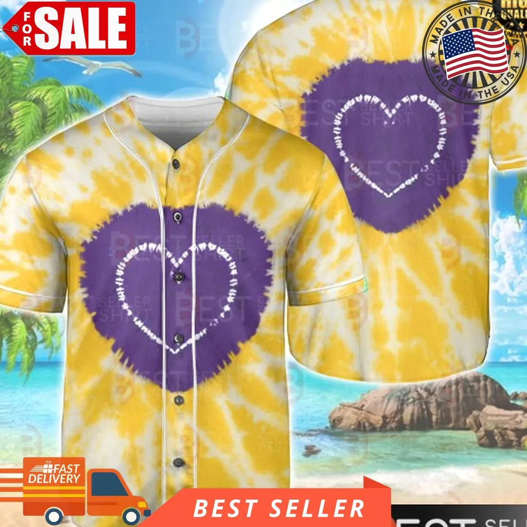 Bad Bunny Rapper Concert Outfit Heart Yellow Tie Dye Baseball Jersey Tee Plus Size Trending