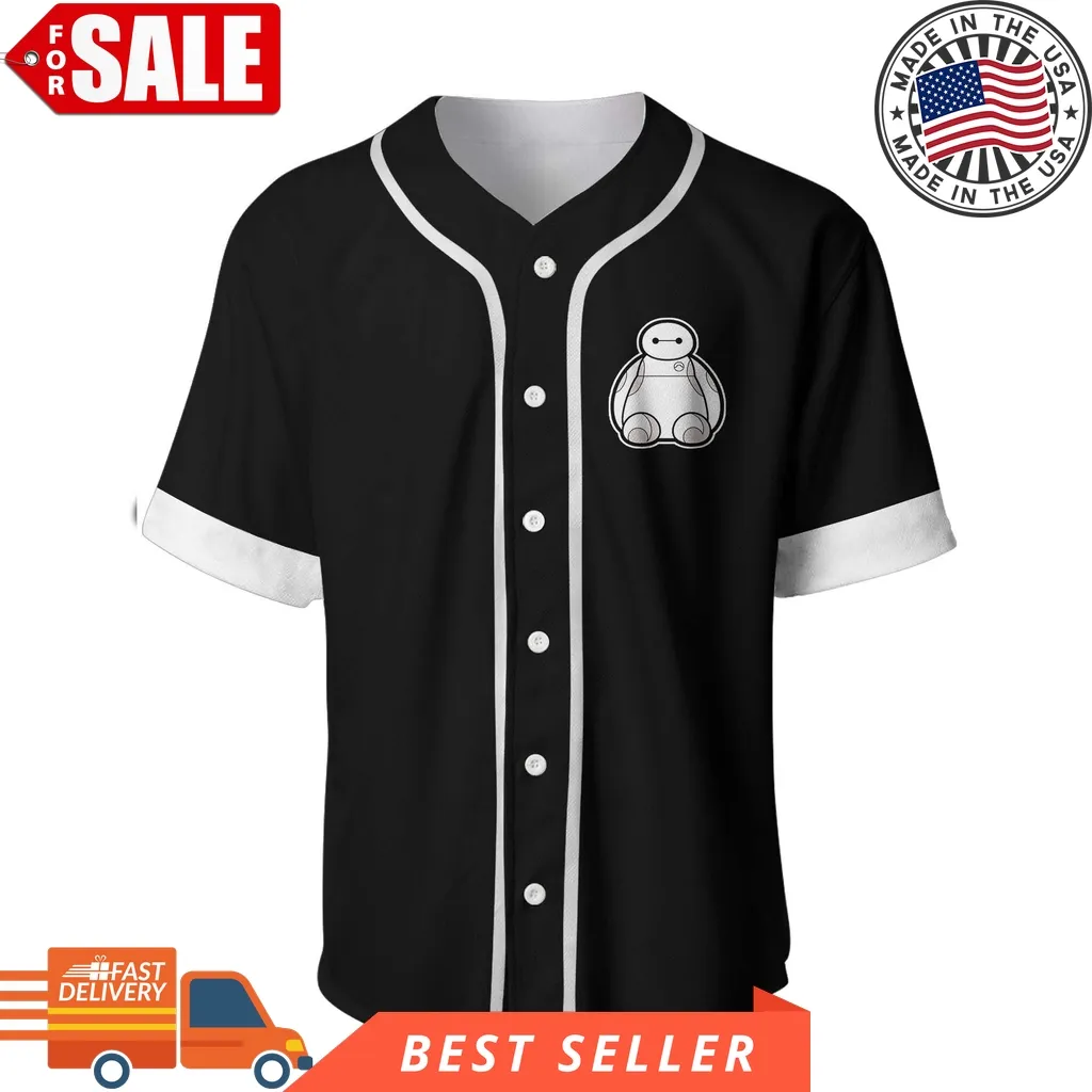 Baymax Disney Personalized Unisex Cartoon Custom Baseball Jersey Size up S to 5XL Disney Mom Shirt,Baseball