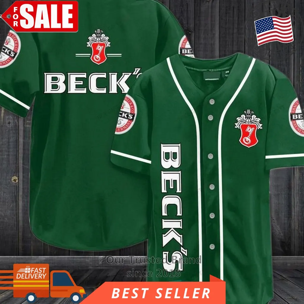 Beck's Baseball Jersey Shirt Plus Size Baseball,Dad