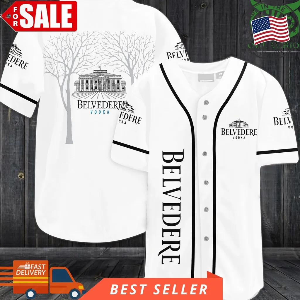 Belvedere White Baseball Jersey Shirt Size up S to 5XL Baseball,Dad,Son