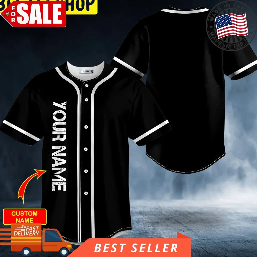 Black Custom Trending Baseball Jersey Size up S to 5XL