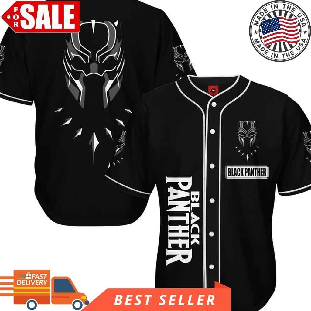 Black Panther Marvel Avengers Baseball Shirt Jersey Gift For Lover Jersey Plus Size Baseball,Dad