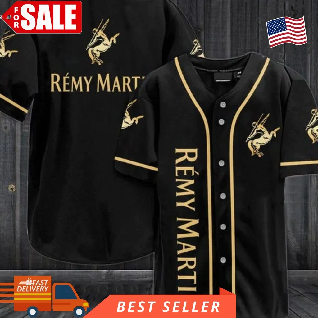 Black Remy Martin Baseball Jersey Size up S to 5XL