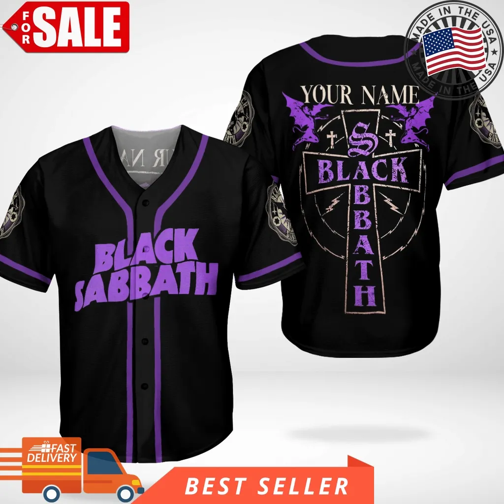 Black Sabbath Customize Name Baseball Jersey Shirt