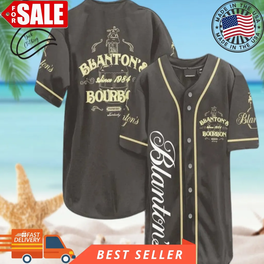 Brown Blanton's Whiskey Baseball Jersey, Halloween Shirt, Hawaiian Shirt, Halloween Shirt, Cute Halloween Hawaiian Shirt Plus Size
