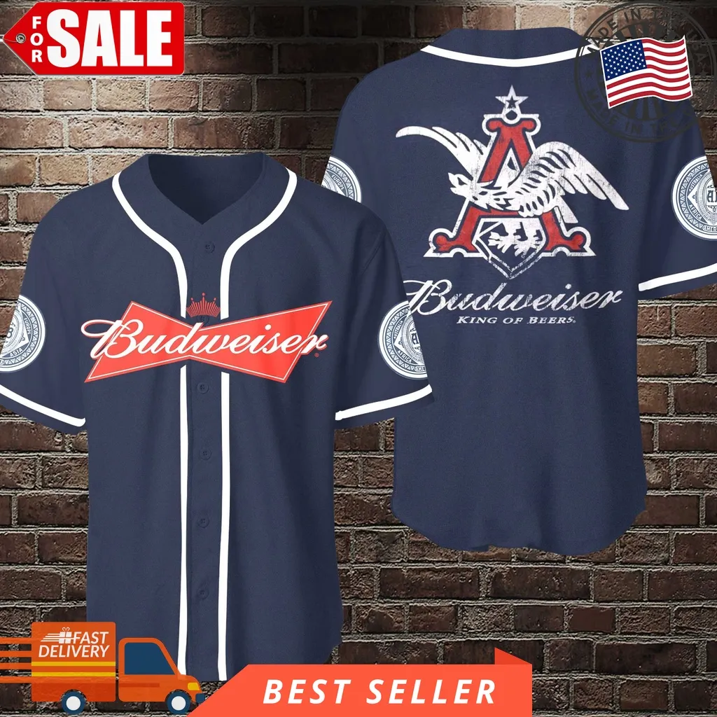 Budweiser Beers Baseball Jersey Shirt Plus Size