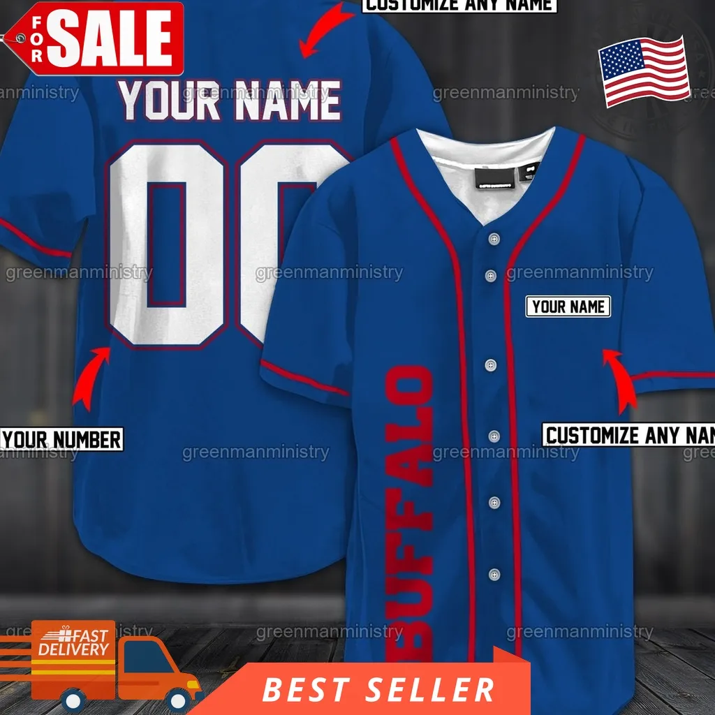 Buffalo Baseball Jersey Custom Name And Number Personalized Baseball Jersey Plus Size