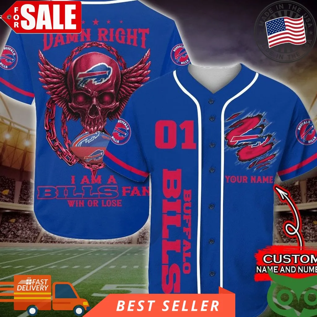 Buffalo Bills Baseball Jersey Luxury Nfl Custom Name Number Plus Size