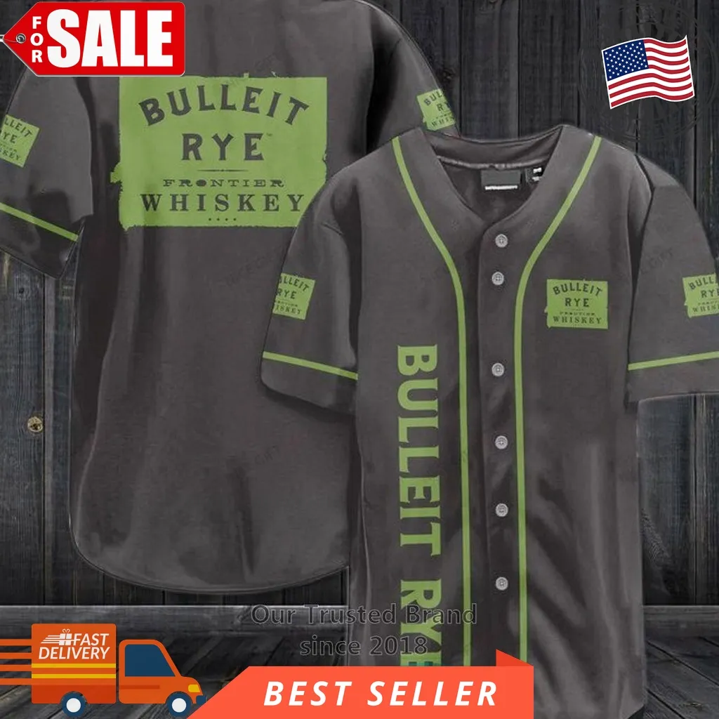 Bulleit Rye Baseball Jersey Shirt Size up S to 5XL