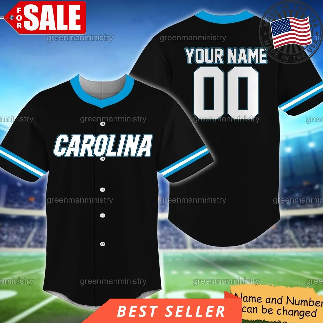 Carolina Baseball Jersey Name And Number Customize Jersey Baseball Shirt