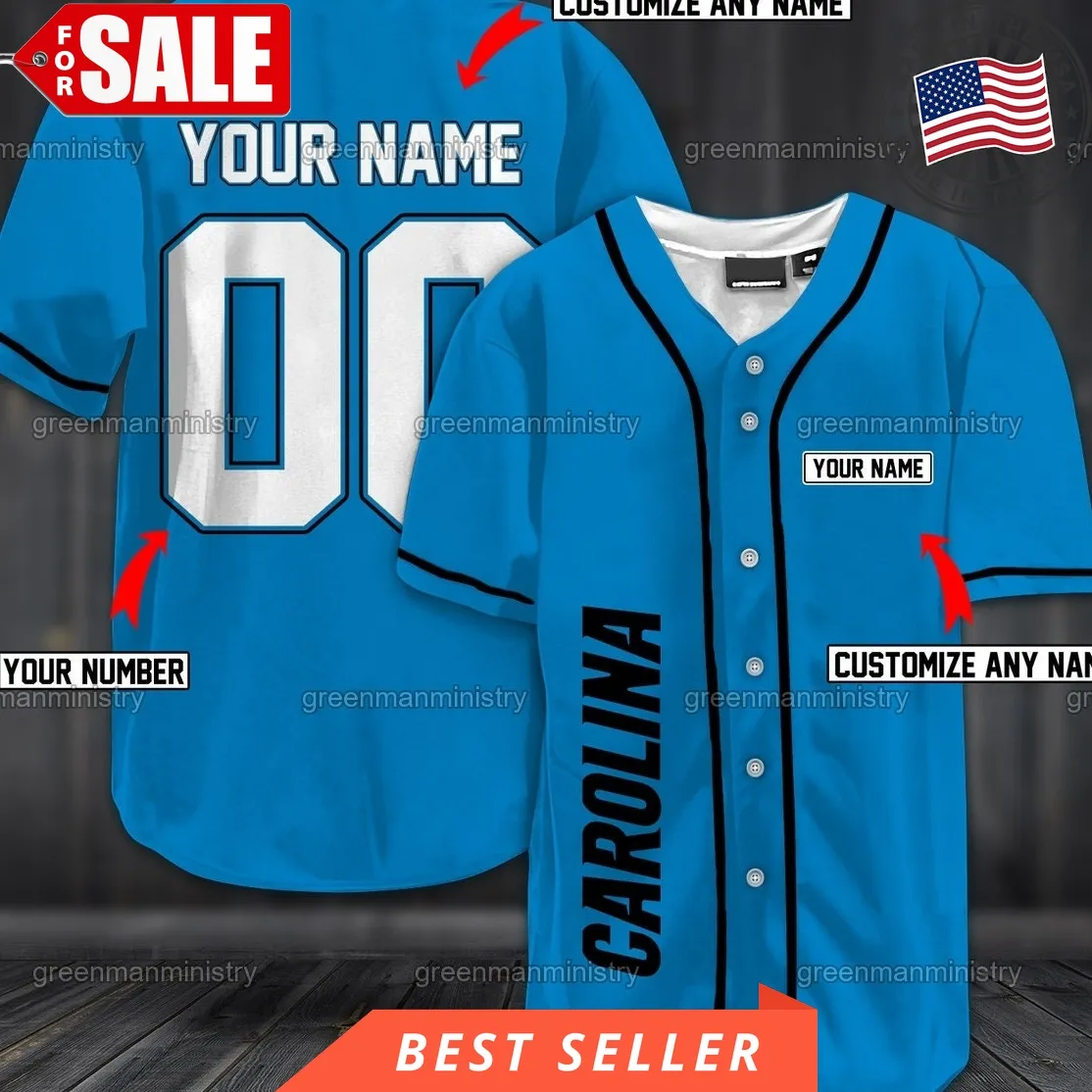 Carolina Baseball Personalized Jersey Name And Number Custom Soccer Custom Sports Trending