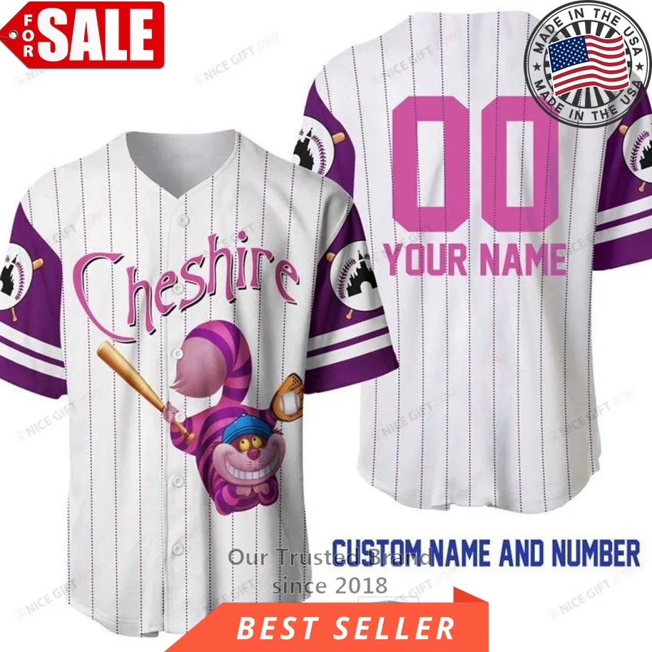 Cheshire Cat Personalized Baseball Jersey Shirt
