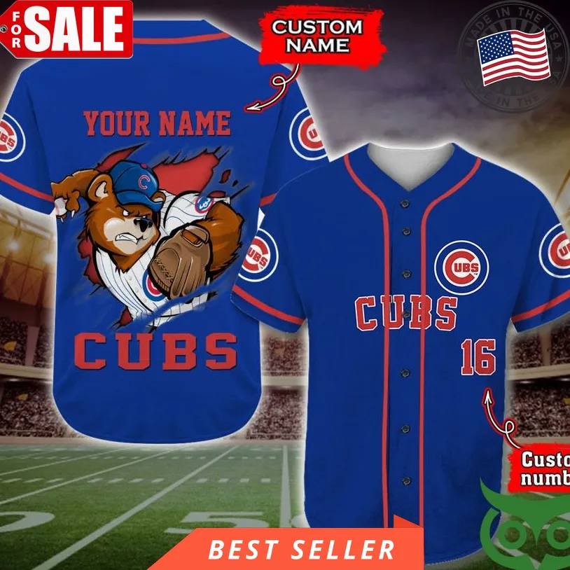 Chicago Cubs Baseball Jersey Mlb Custom Name Number