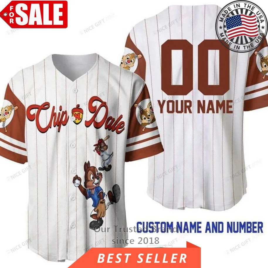 Chip N Dale Personalized Baseball Jersey Shirt