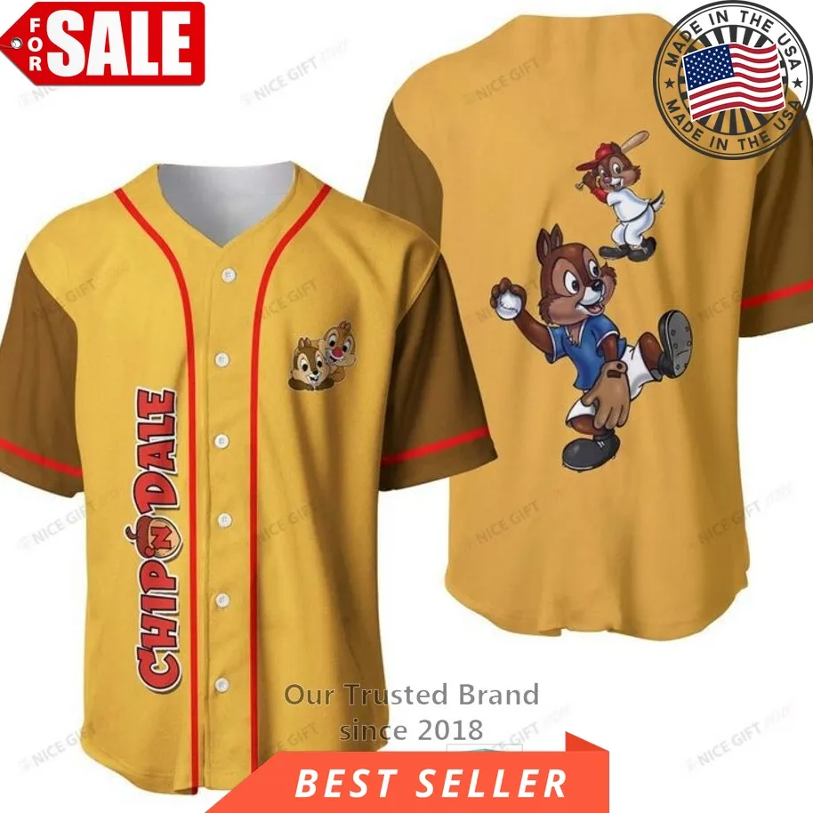 Chipmunks Cartoon Baseball Jersey Shirt