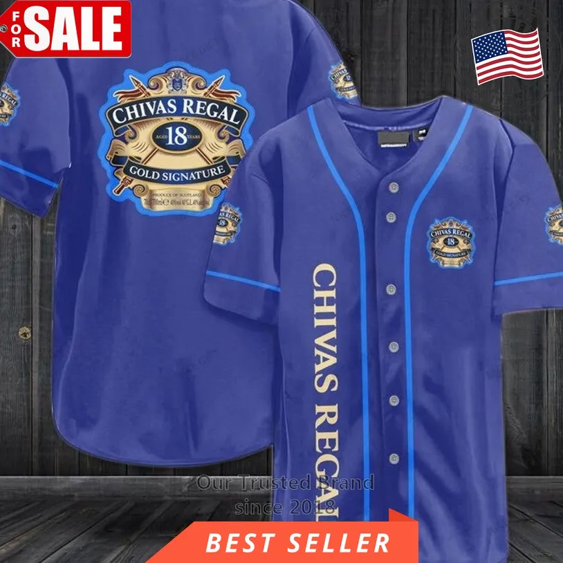 Chivas Regal Logo Blue Baseball Jersey Bluey Dad Shirt,Baseball