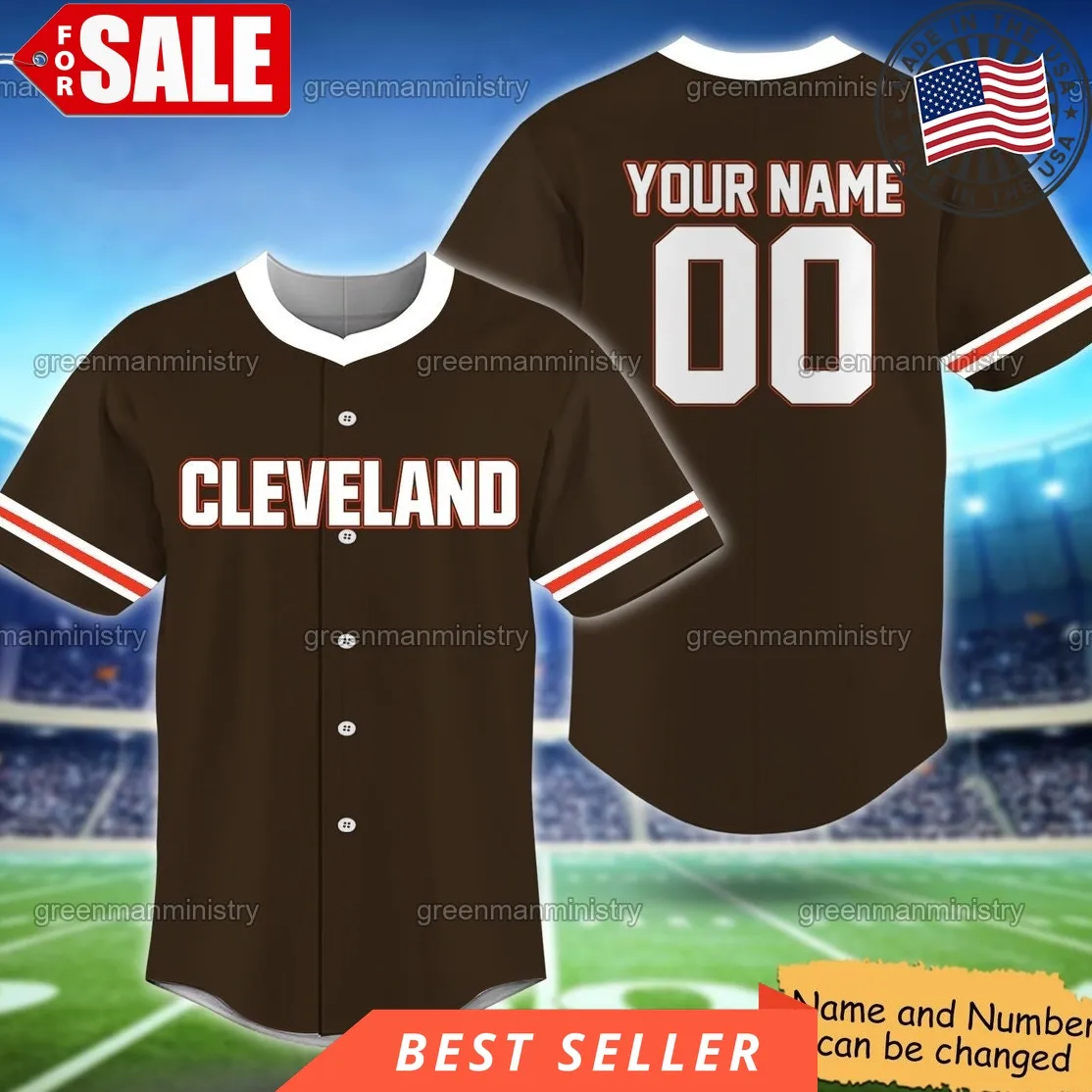Cleveland Baseball Jersey Custom Name And Number Customize Jersey Baseball Shirt