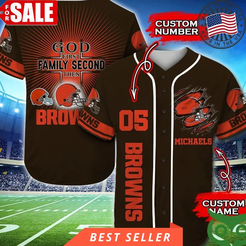 Cleveland Browns Baseball Jersey Luxury Nfl Custom Name Number